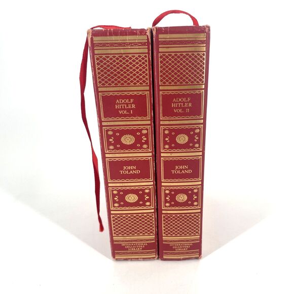 Adolf Hitler Vol 1&2 John Toland International Collectors Library Red Gilt 1976 - Picture 1 of 15